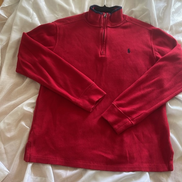 Polo Ralph Lauren boys 14/16 red quarter zip pullover - Picture 4 of 6